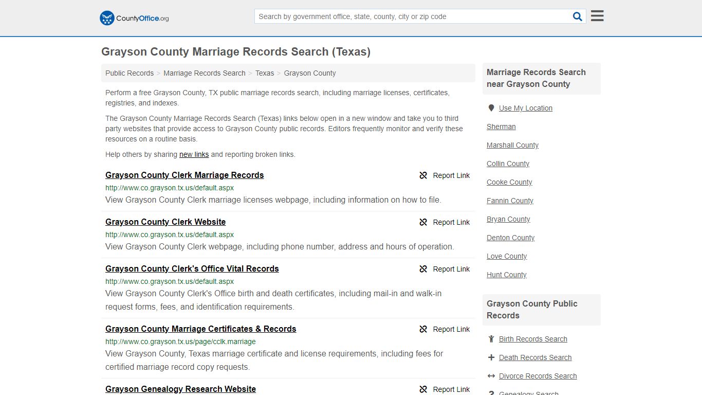 Marriage Records Search - Grayson County, TX (Marriage ...